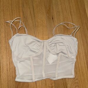 Light grey crop top from Forever 21